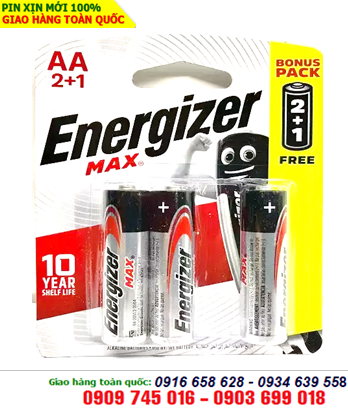 Pin AA Energizer E91-BP3 (B2C1) Max Power Seal Technology Alkaline 1.5V _Made in Singapore